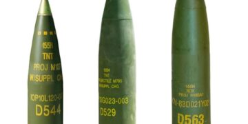 155mm artillery shell