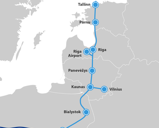 Map of Rail baltica