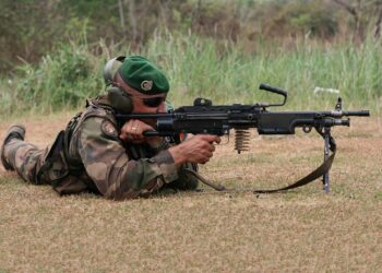 Soldier on training