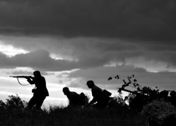 Soldiers on training