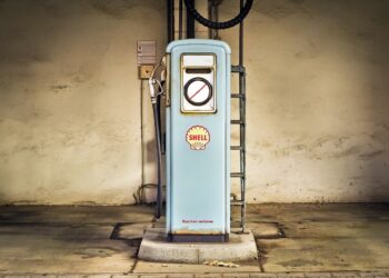 Old gas pump