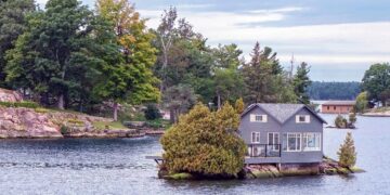 House on a tiny island