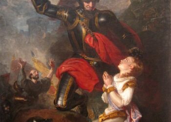 'The Murder of Rutland by Lord Clifford' by Charles Robert Leslie, 1815