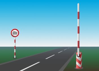 Border checkpoint. Illustrative