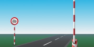 Border checkpoint. Illustrative