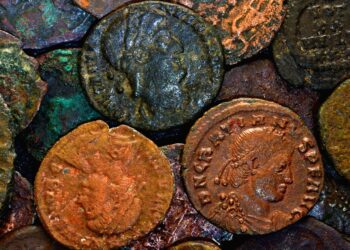 Old rusty coins