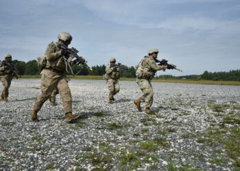 Soldiers on training