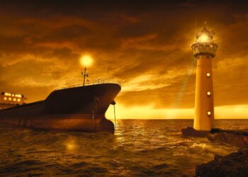 Lighthouse on the shore