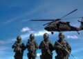 Blach-Hawk Helicopter with special unit
