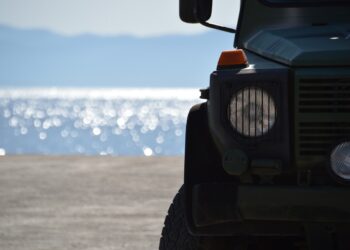 Jeep on a beach