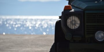 Jeep on a beach