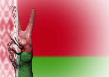 Belarusian flag. Illustrative