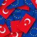 Flags of EU and Turkey
