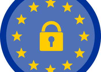 Flag of EU with lock