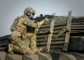 Soldier on the excercise