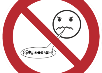 Free speech ban. Illustrative