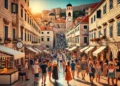 Tourists in Dubrovnik