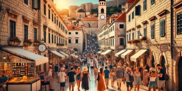 Tourists in Dubrovnik
