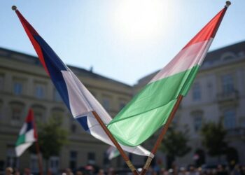 Serbian and Hungarian flag
