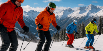 Skiing. Illustrative