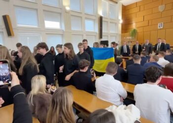 Students leaving the room