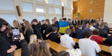 Students leaving the room