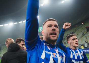 Lukas Podolski. photo: https://www.facebook.com/GornikZabrzeSA/photos