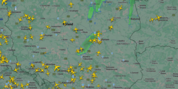 Air Traffic over Poland.